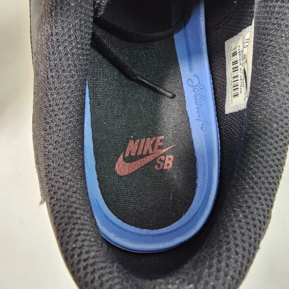 Mens Nike Check Solar SB Running Shoes Black Canvas 843896-007 - Size 11.5‎